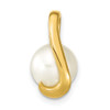 Lex & Lu 14k Yellow Gold (8-9mm) Button FW Cultured Pearl Pendant LAL84244 - Lex & Lu