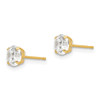 Lex & Lu 14k Yellow Gold 5mm Round CZ Post Earrings - 2 - Lex & Lu