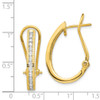 Lex & Lu 14k Yellow Gold Diamond Hoop Earrings - 2 - Lex & Lu