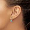 Lex & Lu 14k Yellow Gold Blue Topaz Dangle Post Earrings - 3 - Lex & Lu