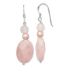Lex & Lu Sterling Silver Rose Quartz & Pink Freshwater Cultured Pearl Earrings - Lex & Lu