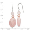 Lex & Lu Sterling Silver Rose Quartz & Pink Freshwater Cultured Pearl Earrings - 4 - Lex & Lu