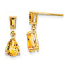 Lex & Lu 14k Yellow Gold Citrine Dangle Post Earrings - Lex & Lu