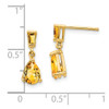 Lex & Lu 14k Yellow Gold Citrine Dangle Post Earrings - 4 - Lex & Lu