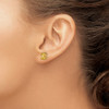 Lex & Lu 14k Yellow Gold Heart-shaped Citrine Flower Post Earrings - 3 - Lex & Lu