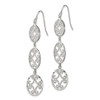 Lex & Lu Sterling Silver D/C Ovals Dangle Earrings - 2 - Lex & Lu