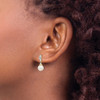 Lex & Lu 14k Yellow Gold Diamond & 6-7mm Round FWC Pearl Dangle Earrings LAL84936 - 3 - Lex & Lu