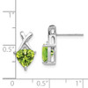 Lex & Lu 14k White Gold Peridot and Topaz Trillion Post Earrings - 4 - Lex & Lu