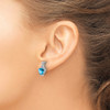 Lex & Lu 14k White Gold Blue Topaz and Topaz Trillion Post Earrings - 3 - Lex & Lu