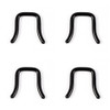 Lex & Lu 4 Pack of Steel Black U-Shaped Septum Retainer 16 Thru 10 Gauge-2-Lex & Lu