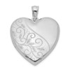 Lex & Lu Sterling Silver 24mm Scrolled Heart Family Locket - Lex & Lu