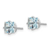 Lex & Lu 14k White Gold Aquamarine Earrings LAL85450 - 2 - Lex & Lu