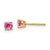 Lex & Lu 14k Yellow Gold Pink Sapphire Earrings LAL85466 - Lex & Lu