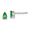 Lex & Lu 14k White Gold Tsavorite Earrings LAL85506 - Lex & Lu