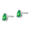 Lex & Lu 14k White Gold Tsavorite Earrings LAL85506 - 2 - Lex & Lu