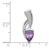 Lex & Lu Sterling Silver Amethyst Pendant LAL8551 - 3 - Lex & Lu