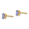 Lex & Lu 14k Yellow Gold Tanzanite Post Earrings LAL85537 - 3 - Lex & Lu