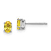 Lex & Lu 14k White Gold Yellow Sapphire Earrings LAL85545 - Lex & Lu