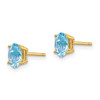 Lex & Lu 14k Yellow Gold Aquamarine Post Earrings LAL85547 - 2 - Lex & Lu