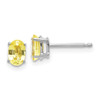 Lex & Lu 14k White Gold Yellow Sapphire Earrings LAL85561 - Lex & Lu