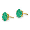 Lex & Lu 14k Yellow Gold Emerald Post Earrings LAL85564 - 2 - Lex & Lu