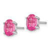 Lex & Lu 14k White Gold Pink Spinel Earrings LAL85573 - 2 - Lex & Lu