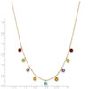 Lex & Lu 14k Yellow Gold Multi-color Gemstone Necklace - 3 - Lex & Lu