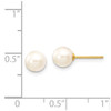 Lex & Lu 14k Yellow Gold 6-7mm Round S/W Akoya Cultured Pearl Stud Earrings - 4 - Lex & Lu