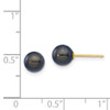 Lex & Lu 14k Yellow Gold 6-7mm Round Blk S/W Akoya Cultured Pearl Stud Earrings - 4 - Lex & Lu