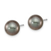 Lex & Lu 14k White Gold 8-9mm Saltwater Cultured Tahitian Pearl Earrings - 2 - Lex & Lu