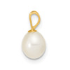 Lex & Lu 14k Yellow Gold 6-7mm Rice FW Cultured Rice Pearl Pendant - 2 - Lex & Lu