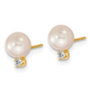 Lex & Lu 14k Yellow Gold 6-7mm SW Akoya Cultured Pearl & Diamond Earrings & Pendant Set - 5 - Lex & Lu