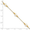 Lex & Lu 14k Yellow Gold and Fresh Water Cultured Pearl/Bead Bracelet - 5 - Lex & Lu