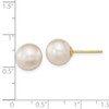 Lex & Lu 14k Yellow Gold 10-11mm Round South Sea Cultured Pearl Post Earrings - 4 - Lex & Lu