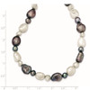 Lex & Lu Sterling Silver White & Grey Freshwater Cultured Pearl Necklace 18'' - 5 - Lex & Lu