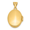 Lex & Lu 14k Yellow Gold Plain Polished Oval Locket LAL86488 - 3 - Lex & Lu