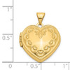 Lex & Lu 14k Yellow Gold Domed Heart Locket LAL86493 - 5 - Lex & Lu