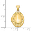 Lex & Lu 14k Yellow Gold Scroll Oval Locket LAL86500 - 5 - Lex & Lu