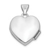 Lex & Lu 14k White Gold Polished Heart-Shaped Locket - 4 - Lex & Lu