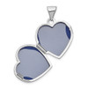 Lex & Lu 14k White Gold Polished Heart-Shaped Locket - 5 - Lex & Lu