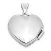 Lex & Lu 14k White Gold Polished Heart-Shaped Floral Locket LAL86535 - 3 - Lex & Lu