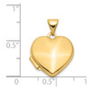 Lex & Lu 14k Yellow Gold Plain Heart Locket LAL86548 - 6 - Lex & Lu