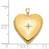 Lex & Lu 14k Yellow Gold 20mm Side Swirls w/Diamond Heart Locket - 5 - Lex & Lu