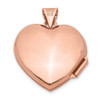 Lex & Lu 14k Rose Gold 18mm Domed Heart Locket - 3 - Lex & Lu