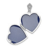 Lex & Lu 14k White Gold 15mm Diamond Heart Locket - 4 - Lex & Lu