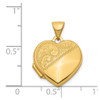 Lex & Lu 14k Yellow Gold 15mm Heart Locket LAL86677 - 5 - Lex & Lu