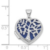 Lex & Lu 14k White Gold 18mm Heart w/Tree Locket - 5 - Lex & Lu