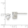 Lex & Lu Sterling Silver 6mm Heart CZ Stud Earrings - 4 - Lex & Lu