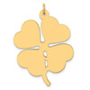 Lex & Lu 14k Yellow Gold Plain .018 Gauge Engravable Clover Disc Charm LAL87073 - Lex & Lu