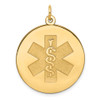 Lex & Lu 14k Yellow Gold Medical Jewelry Unenameled Pendant LAL87237 - Lex & Lu